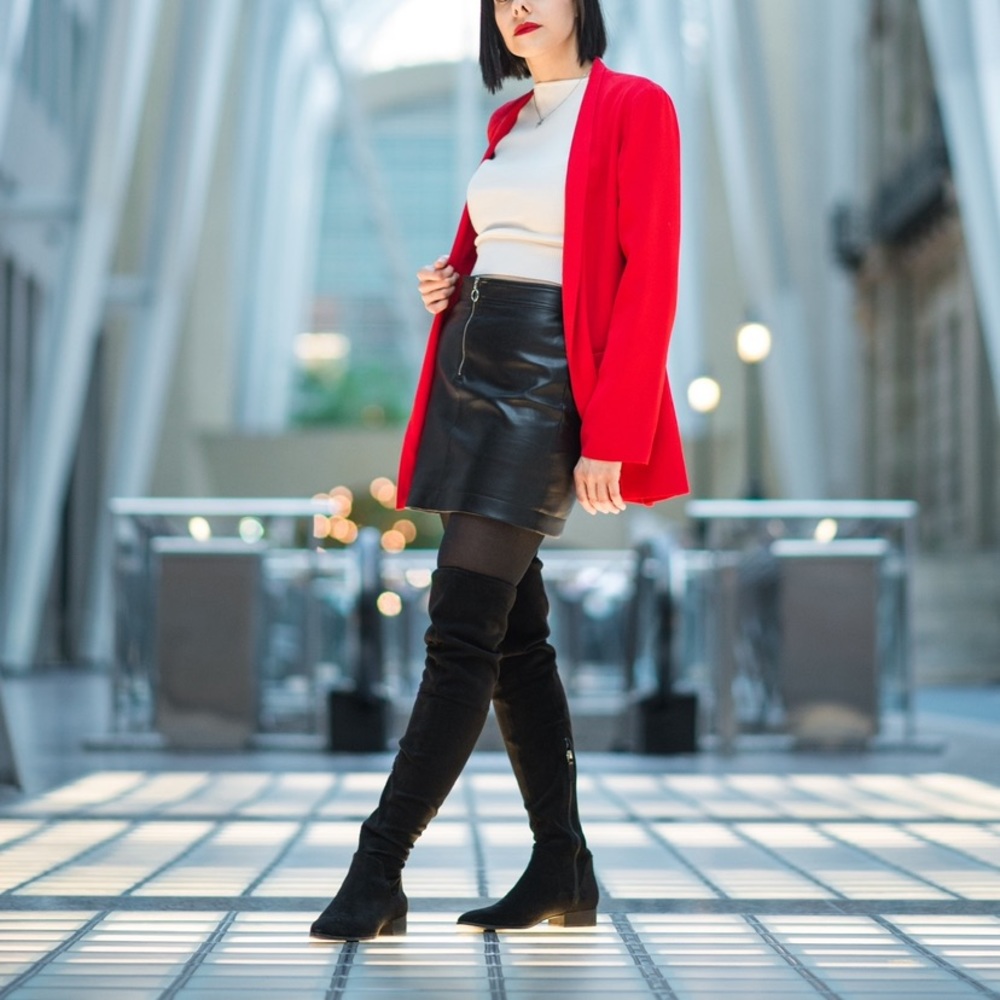 DKNY Suede Thigh High Boots - Size 7.5